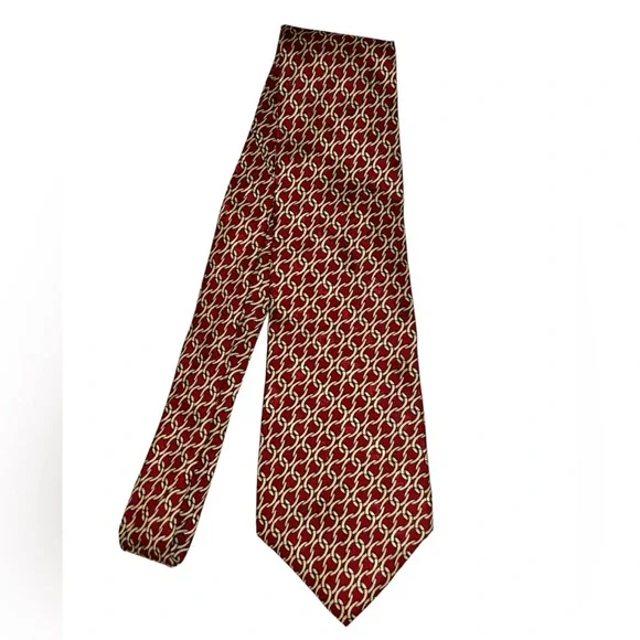 Vintage Polo Ralph Lauren Handmade Jacquard Woven Silk Neck Tie Equestrian Line